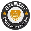 Quality Business Awards 2025 winner, quality rating over 95%