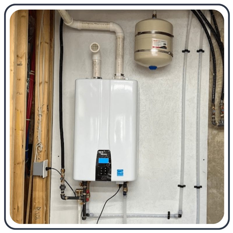 Tankless water heater installation